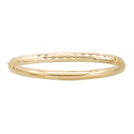 14k Gold Filled 5 3 4 In Kid s  Dia  Cut   Milgrain  Bangle Bracelet