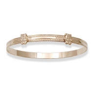 14 K Gold Filled 4 12 6 12 Kid s  Teddy Bear  Adjustable Bangle