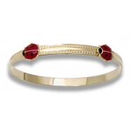 14 K Gold Filled 4 12 6 12 Kid s  Lady Bug  Adjustable Bangle