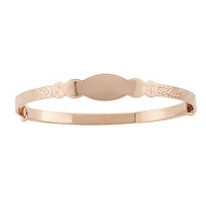14 K Gold Filled 4 12 6 12 Kid s  Antique Floral  Adjustable Bangle