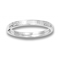 Sterling Silver Children s  Diamond Cut   Floral  Bangle Bracelet
