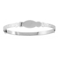 Sterling Silver Children s  Antique Floral  Adjustable Bangle Bracelet