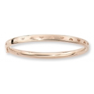 14KT Yellow Gold Children s  Heart   Bangle Bracelet
