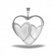Sterling Silver  Interlocking Hearts  Heart  Locket