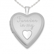 Sterling Silver  Forever in my Heart  Heart  Locket