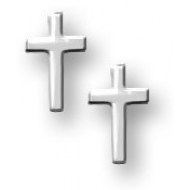 Sterling Silver Children s  Cross  Post Earrings