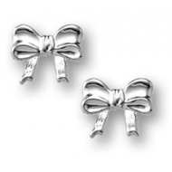 Sterling Silver Children s  Bow  Post Earrings