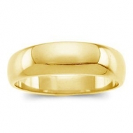 14k Yellow Gold 5mm Half Round Tapered Series Wedding Band