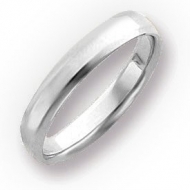 14k White Gold 4mm Beveled Edge Wedding Band