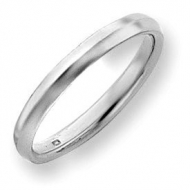 14k White Gold 3mm Knife Edge Wedding Band