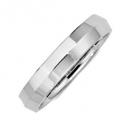 14k White Gold 4mm Knife Edge Wedding Band