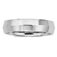 14k White Gold 5mm Knife Edge Wedding Band