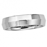 14k White Gold 6mm Knife Edge Wedding Band
