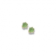 14K Yellow Gold Child s Genuine Emerald Birthstone Stud Earrings