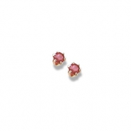 14K Yellow Gold Child s Genuine Ruby Birthstone Stud Earrings