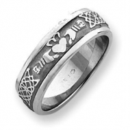 14k White Gold 7mm Fancy Wedding Band