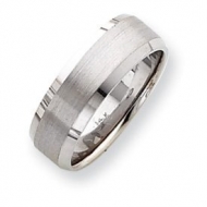 14k White Gold Satin Finish 7mm Wedding Band