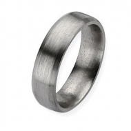 Titanium 6mm Brushed Top Bevel Wedding Band