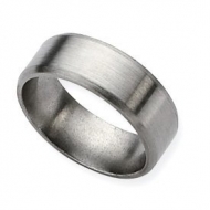 Titanium 8mm Brushed Top Bevel Wedding Band