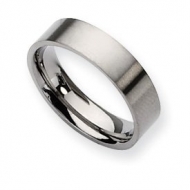 Titanium 6mm Brushed Flat Wedding Band