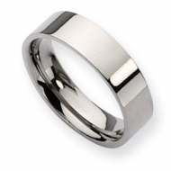 Titanium Polished Flat 6mm Wedding Band