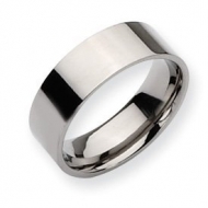Titanium Polished Flat 8mm Wedding Band