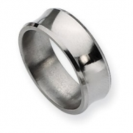 Titanium Concave 8mm Polished Wedding Band