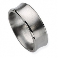 Titanium Concave 8mm Brushed Wedding Band