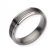 Titanium Grooved 6mm Brushed and Wedding Band