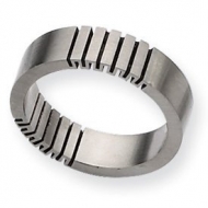 Titanium Black Accent 6mm Satin Wedding Band