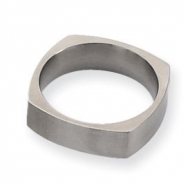 Titanium Square 6mm Satin Wedding Band