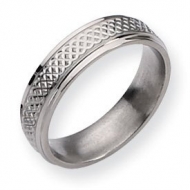 Titanium Weave Design 6mm Polished Wedding Band