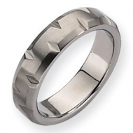 Titanium Notched 6mm Satin Wedding Band