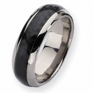 Titanium Carbon Fiber 8mm Polished Band