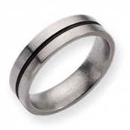 Titanium Black Accent 6mm Satin Wedding Band
