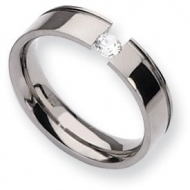 Titanium 6mm 0 25ct  Diamond Wedding Band