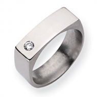 Titanium 6mm Diamond Polished Wedding Band