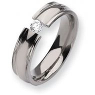 Titanium 6mm 0 25ct  Diamond Wedding Band