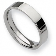 Stainless Steel Flat 5mm Polished Wedding Band