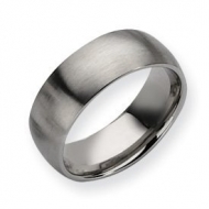 Stainless Steel 8mm Brushed Wedding Band