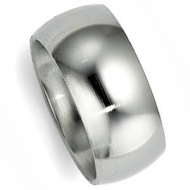 Sterling Silver 10mm Comfort Fit Wedding Band