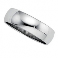 Sterling Silver 5mm Half Round Wedding Band
