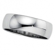 Sterling Silver 6mm Half Round Wedding Band