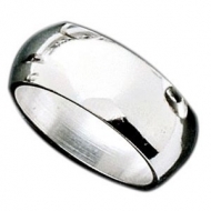 Sterling Silver 7mm Half Round Wedding Band