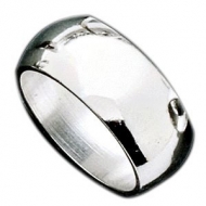 Sterling Silver 8mm Half Round Wedding Band