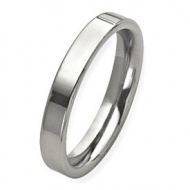 Sterling Silver 4mm Flat  Wedding Band