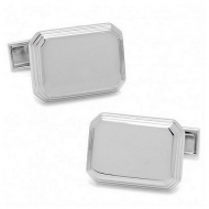 Sterling Silver  Rectangular  Engraveable Cufflinks