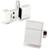Silver Tone Rectangle  USB 4GB Flash Drive  Engraveable Cufflinks