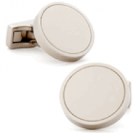 Canali Silver Round Engraveable Cufflinks