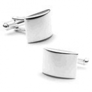 Sterling Silver  Curved  Engraveable Cufflinks